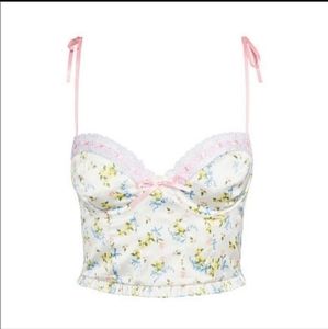 FOR LOVE & LEMONS Floral Print Charlotte Bustier